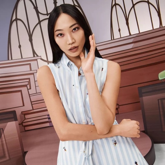 Mickey Mouse Sleeveless Shirt Dress for Women by Tommy Hilfiger – Disney100 - Picture 5 of 9